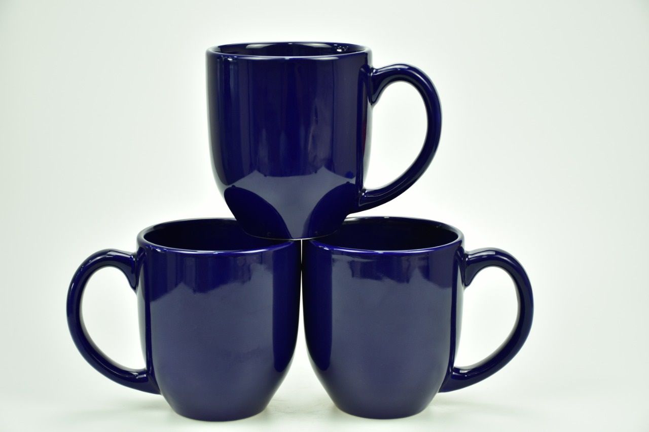 Round Colored Mug Blue